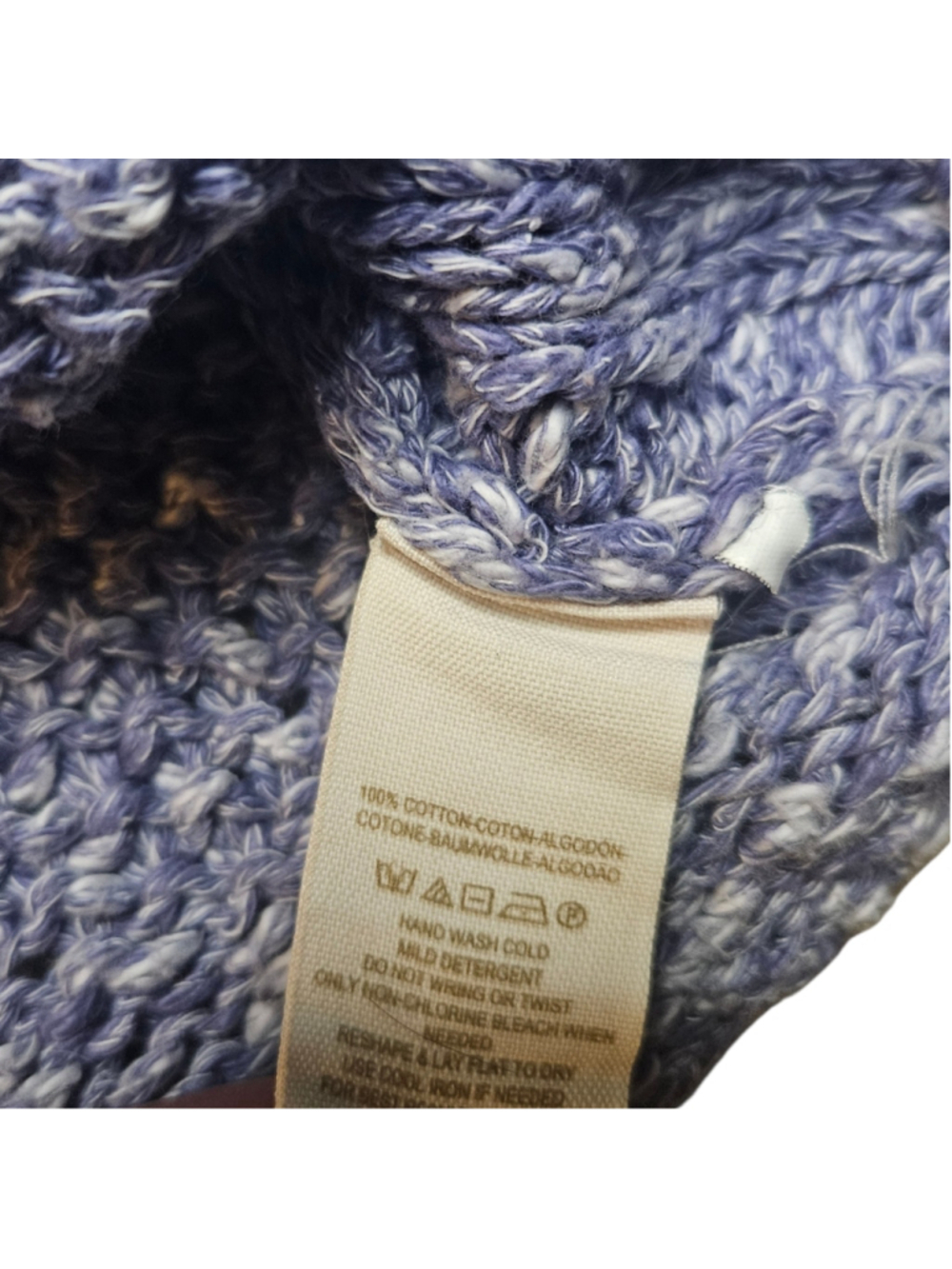 Free People XS Periwinkle Purple Marled Knit Sweater - Picture 9 of 9